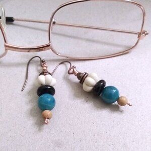 Perfect Fall & Winter Colors - Beaded Dangle Earrings - Casual Boho City Chic